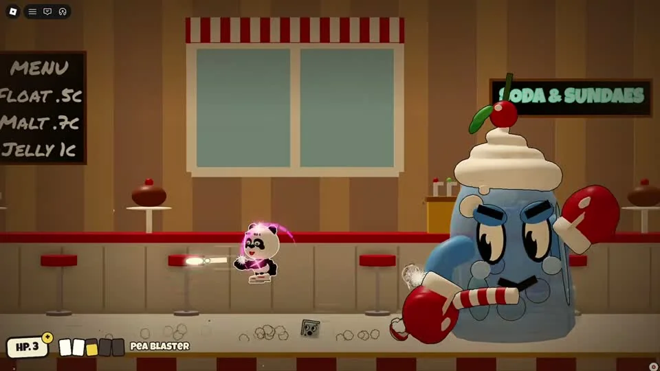 Wobbles the Jelly gameplay in Inkhead